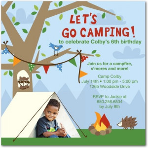 The boys and girls will be thrilled to receive this fun camping party ...