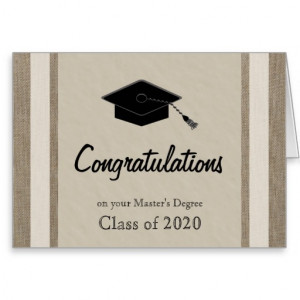 Graduation Cards Masters degree graduation card