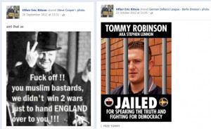 ... anti-Muslim postings on Facebook page”, Independent, 15 May 2013