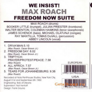 Max Roach & Abbey Lincoln - We Insist! Max Roach's Freedom Now Suite ...