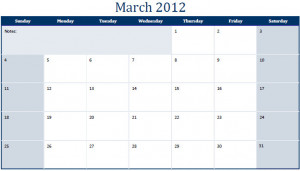 Printable Pdf March Calendar