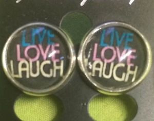 ... about Live Love Laugh Quotes Stud Earrings Womens/female/ girls