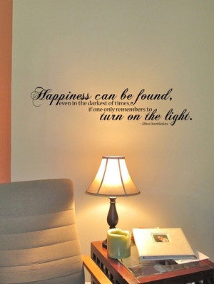 Harry Potter Turn On The Light Wall Quote by PurpleHeartz on Etsy ...