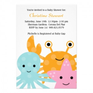 Cute Summer Baby Shower Invitations