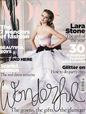 Lara Stone's December 2009 Vogue cover has been nominated in the ...