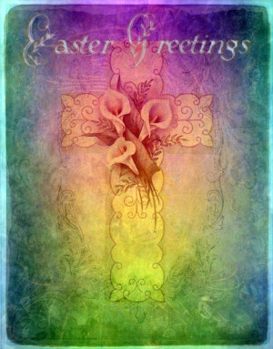 Easter Cross 1: A collage Easter cross made with a public domain image ...