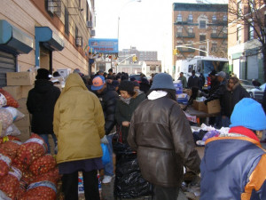 At a Food Pantry in the South Bronx: Long Lines