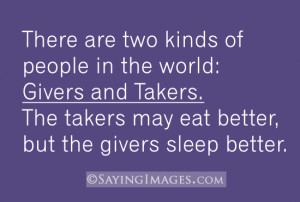 Givers And Takers: Quote About Givers And Takers ~ Daily Inspiration