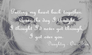 Daughtry #Over You #Daughtry Lyrics #Lyrics #Live Laugh Love #Love # ...