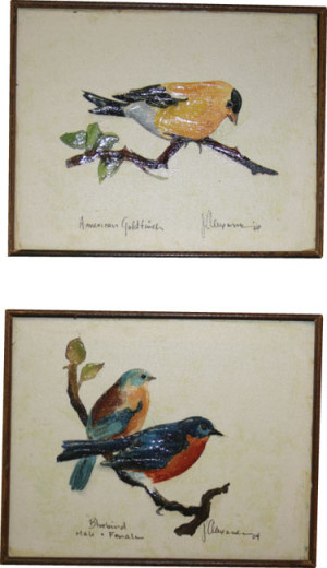 birds on canvas