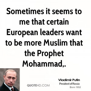 ... European leaders want to be more Muslim that the Prophet Mohammad