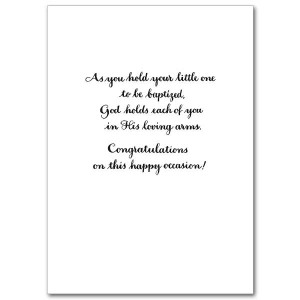 ... Bible Quotes For Cards ~ On Baby's Baptismal Day - Child Baptism Card