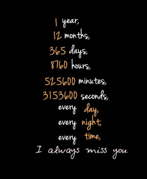 ... miss you and I will always keep missing you for the rest of days