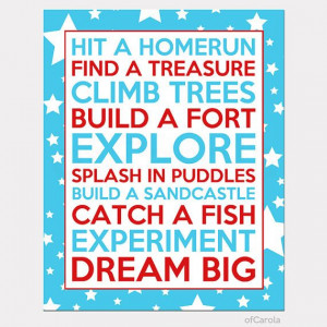 Wall Art Boys Quote Print Personalized Play Room Decor by ofCarola, $ ...