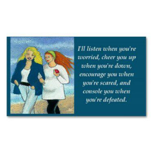 inspirational_friendship_love_wallet_size_card_business_card ...