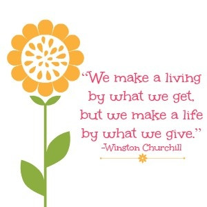 Great quote about giving from Winston Churchill