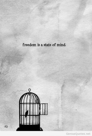 Cute freedom quote with art