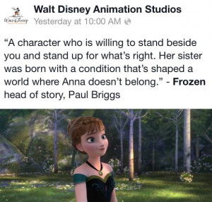 Disney Frozen Quotes! Princess Anna! Quote from Paul Briggs: Disney ...