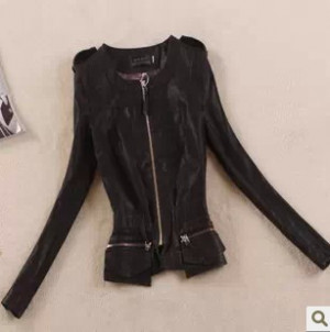 ... 39 s motorcycle jacket PU jacket Women Short leather Haining China
