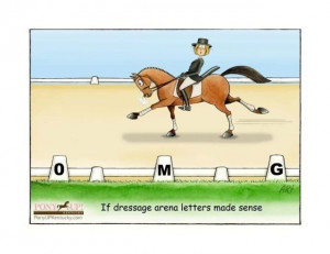 If the dressage arena letters made sense.