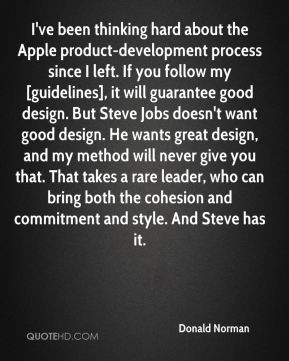 ... bring both the cohesion and commitment and style. And Steve has it