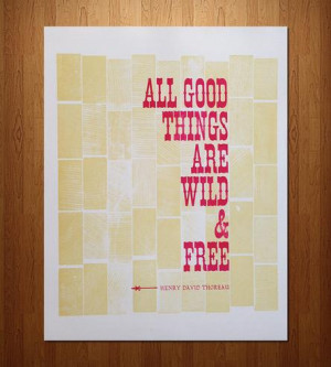 ... art print features the Henry David Thoreau quote 