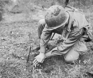 Members of 504thParachute Infantry Regiment practising their mine ...