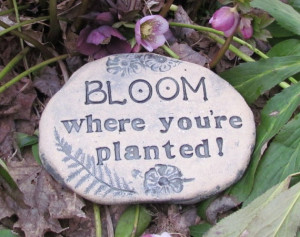 Garden sign housewarming gift Quote inscribed on by Poemstones, $36.00