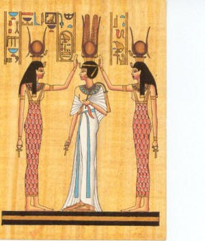 ... similar to a famous ancient Egyptian relief of the goddess Isis