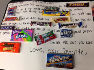 Candy Poster Card for Youth Pastor Appreciation!
