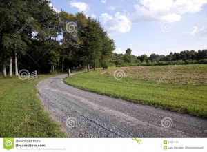 Unpaved Fall Road With...