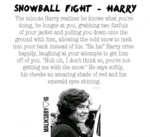 Harry Styles Imagine Snowball fight :-)