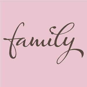 fa013 family vinyl wall word just one simple word can say so much ...