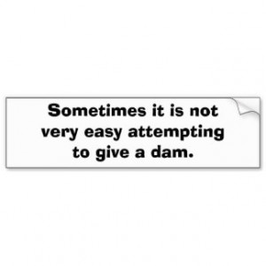 Give A Dam Bumper Sticker