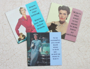 Magnets for Strong and Brave Women Funny Sassy Sayings