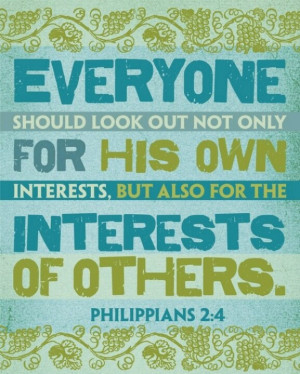 Philippians 2:4 Living outside ourselves
