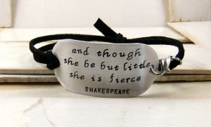 Bracelet, Shakespeare Quote, Leather Bracelet, Shakespeare Jewelry ...