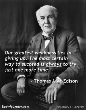 Thomas Alva Edison quote.