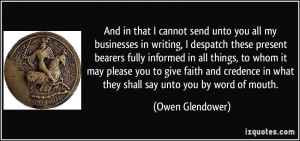 Quotes by Owen Glendower