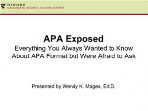 Fantastic online tutorial about APA