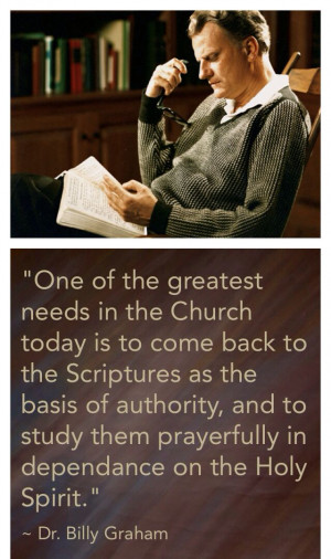 Billy Graham on the importance of Bible study for the Church.