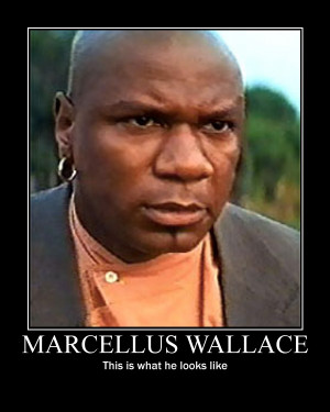 Describe what Marcellus Wallace looks like