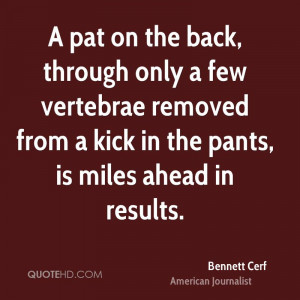 pat on the back, through only a few vertebrae removed from a kick in ...