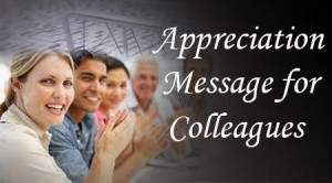 Appreciation Messages to Colleagues