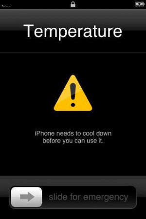 Hot weather causing the iPhone to overheat, temporarily shutdowns