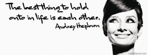 Facebook Cover Of Audrey Hepburn Best Quote.
