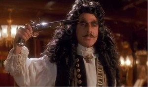 ... of captain hook threatening to commit suicide in the movie hook