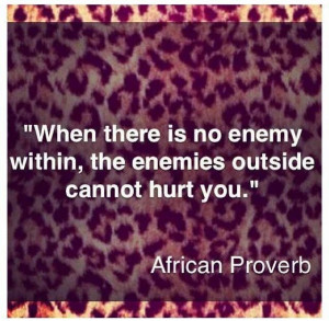 Enemy within. Life. Self love. Quote.