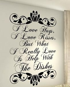 Kitchen-Love-Hugs-Funny-Quote-wall-vinyl-decals-stickers-DIY-Art-Decor ...