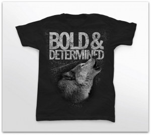 ... game, a secret, and a chance to win a Bold and Determined Wolf T-shirt